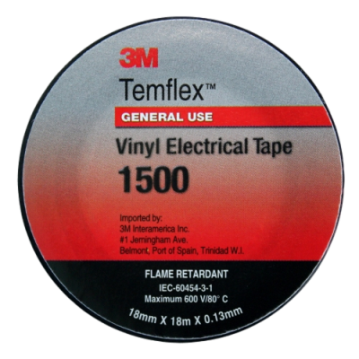 3M TEMFLEX BLACK ELECTRICAL TAPE